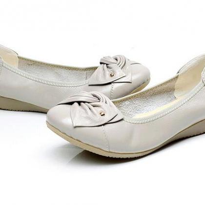 Women's Leather Leisure Flat Shoes