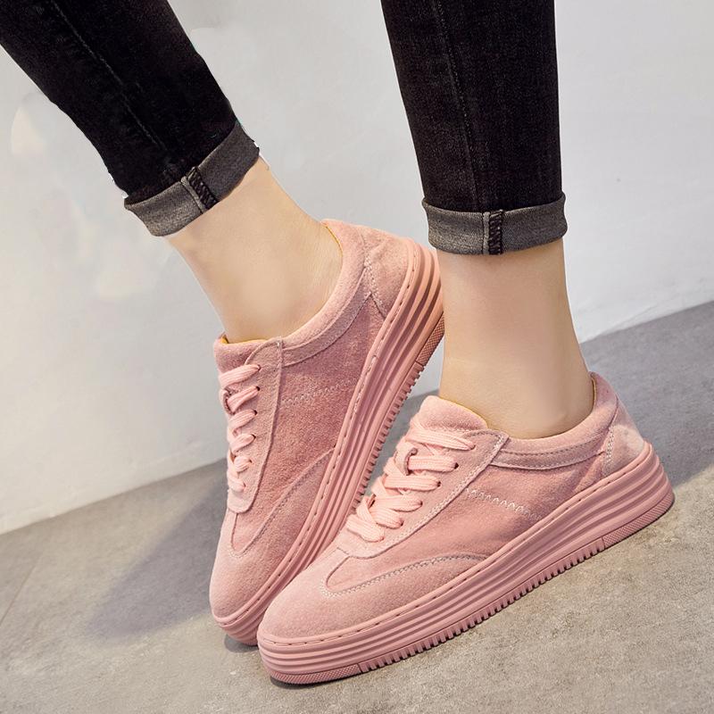 Sneakers Woman Casual Pure Color Flat Heel Breathable Sports